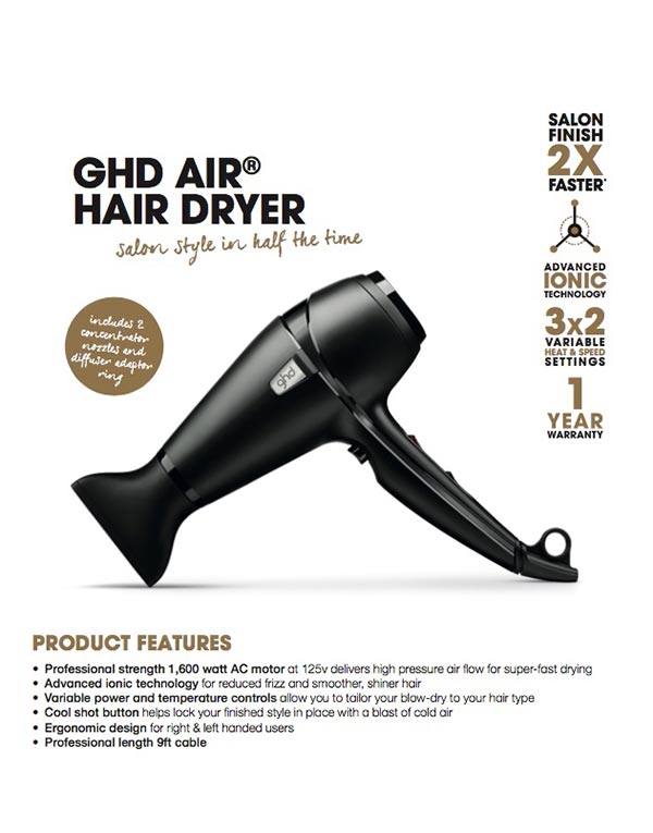 ghd AIR® 1600W Professional Hair Dryer